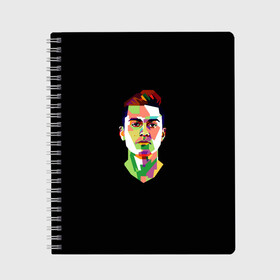Тетрадь с принтом Paulo Dybala Pop Art в городе Новоалтайск, 100% бумага | 48 листов, плотность листов — 60 г/м2, плотность картонной обложки — 250 г/м2. Листы скреплены сбоку удобной пружинной спиралью. Уголки страниц и обложки скругленные. Цвет линий — светло-серый
 | Тематика изображения на принте: art | champion | dybala | football | form | institute | juventus | palermo | paulo | player | pop | soccer | uniform | дибала | институто | легенда | палермо | пауло | форма | футбол | футбола | футболист | чемпион | ювентус