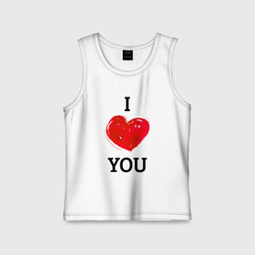 Детская майка хлопок с принтом I LOVE YOU | HEART (Z) в городе Новоалтайск,  |  | affection | cardiac | fondness | heart | i love you | love | loving | другу | любимая | любмый | любовь | любоф | любофф | любофь | надписи | надпись | подарок | подруге | сердечко | сердце | сердцевина | сердчишко | я тебя люблю