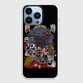 Чехол для iPhone 13 Pro с принтом Азейк и боссы в городе Новоалтайск,  |  | Тематика изображения на принте: afterbirth | indie | lucifer | rebirth | repentance | rogue like | the binding of isaac | айзек | жертва | жертвоприношение исаака | инди | исаак | исак | люцифер | рогалик