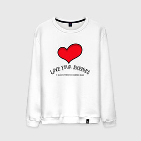 Мужской свитшот хлопок с принтом Love your в городе Новоалтайск, 100% хлопок |  | beautiful | happy | love | жизнь | красота | любовь | москва | счастье