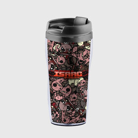 Термокружка-непроливайка с принтом Binding of Isaac Stickerbomb в городе Новоалтайск, внутренняя часть — пищевой пластик, наружная часть — прозрачный пластик, между ними — полиграфическая вставка с рисунком | объем — 350 мл, герметичная крышка | afterbirth | art | boss | game | gaming | pattern | roguelike | rpg | steam | stickerbombing | the binding of isaac | арт | графика | жертвоприношение исаака | игра | изаак | иллюстрация | паттерн | рисунки | рисунок | рогалик | стикербомбин