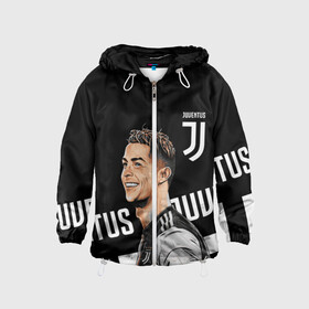 Детская ветровка 3D с принтом КРИШТИАНУ РОНАЛДУ JUVENTUS в городе Новоалтайск, 100% полиэстер | подол и капюшон оформлены резинкой с фиксаторами, по бокам два кармана без застежек, один потайной карман на груди | Тематика изображения на принте: cristiano ronaldo | football | juventus | sport | криштиану роналду | минимализм. | сборная португалии | спорт | футбол | ювентус