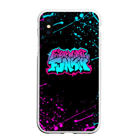 Чехол для iPhone XS Max матовый с принтом FRIDAY NIGHT FUNKIN NEON в городе Новоалтайск, Силикон | Область печати: задняя сторона чехла, без боковых панелей | dance | friday night funk | friday night funkin | music | the boyfriend | the girlfriend | trash | бойфренд | гёрлфренд | граффити | игры | кликеры | музыка | танцы | треш