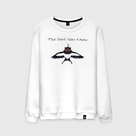 Мужской свитшот хлопок с принтом The Devil You Know в городе Новоалтайск, 100% хлопок |  | asta | black bulls | black clover | quartet knights | yuno | акума | аниме | аста | блэк кловер | буракку куро:ба | демон | королевство клевера | король магов | лихт | магна | манга | пятилистник | черный бык | чёрный клев