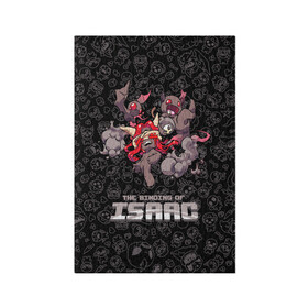 Обложка для паспорта матовая кожа с принтом The Binding of Isaac в городе Новоалтайск, натуральная матовая кожа | размер 19,3 х 13,7 см; прозрачные пластиковые крепления | 2d | the binding of isaac | жертвоприношение исаака | игра | компьютерная