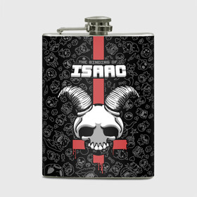 Фляга с принтом The Binding of Isaac в городе Новоалтайск, металлический корпус | емкость 0,22 л, размер 125 х 94 мм. Виниловая наклейка запечатывается полностью | 2d | the binding of isaac | жертвоприношение исаака | игра | компьютерная