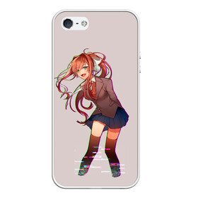 Чехол для iPhone 5/5S матовый с принтом Cyber Monika в городе Новоалтайск, Силикон | Область печати: задняя сторона чехла, без боковых панелей | Тематика изображения на принте: anime | game | games | monika | natsuki | sayori | yuri | аниме | визуальный роман | доки доки | игра | игры | литературный клуб | моника | нацуки | саёри | юри