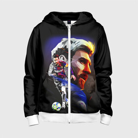 Детская толстовка 3D на молнии с принтом ЛИОНЕЛЬ МЕССИ / LIONEL MESSI в городе Новоалтайск, 100% полиэстер |  манжеты и пояс оформлены широкой мягкой резинкой, двухслойный капюшон со шнурком для регулировки, спереди карманы и застежка-молния
 | argentina | barcelona | football | lionel andrs messi | sport | uefa | аргентина | барселона | лионель месси | спорт | уефа. | футбол