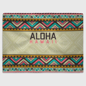 Плед 3D с принтом АЛОХА ГАВАЙИ, ALOHA, SUMMER в городе Новоалтайск, 100% полиэстер | закругленные углы, все края обработаны. Ткань не мнется и не растягивается | aloha | aloha hawaii | hawaii | serfing | summer | гаваи | гавайи | гавайский паттрен | дайвинг | лето | море | отпуск | пляж | серфинг | текстура