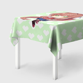 Скатерть 3D с принтом Chibi Monika в городе Новоалтайск, 100% полиэстер (ткань не мнется и не растягивается) | Размер: 150*150 см | Тематика изображения на принте: ddlc | doki doki literature club | monika | моника
