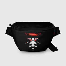 Поясная сумка 3D с принтом The Binding of Isaac, Skull  в городе Новоалтайск, 100% полиэстер | плотная ткань, ремень с регулируемой длиной, внутри несколько карманов для мелочей, основное отделение и карман с обратной стороны сумки застегиваются на молнию | skull | the binding of isaac | айзек | аркады | жертвоприношение айзека | жертвоприношение исаака | исаак | крест | логотипы игр | монстры | персонажи игр | череп