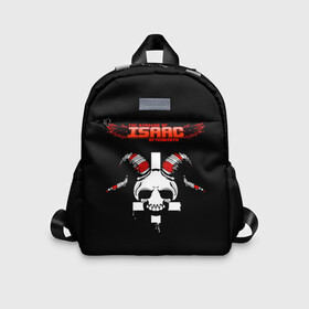 Детский рюкзак 3D с принтом The Binding of Isaac, Skull  в городе Новоалтайск, 100% полиэстер | лямки с регулируемой длиной, сверху петелька, чтобы рюкзак можно было повесить на вешалку. Основное отделение закрывается на молнию, как и внешний карман. Внутри дополнительный карман. По бокам два дополнительных кармашка | Тематика изображения на принте: skull | the binding of isaac | айзек | аркады | жертвоприношение айзека | жертвоприношение исаака | исаак | крест | логотипы игр | монстры | персонажи игр | череп