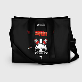 Сумка-шоппер 3D с принтом The Binding of Isaac, Skull  в городе Новоалтайск, 100% полиэстер | застегивается на металлическую кнопку; внутренний карман застегивается на молнию. Стенки укреплены специальным мягким материалом, чтобы защитить содержимое от несильных ударов
 | skull | the binding of isaac | айзек | аркады | жертвоприношение айзека | жертвоприношение исаака | исаак | крест | логотипы игр | монстры | персонажи игр | череп