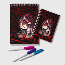 Блокнот с принтом Literature Club Нацуки в городе Новоалтайск, 100% бумага | 48 листов, плотность листов — 60 г/м2, плотность картонной обложки — 250 г/м2. Листы скреплены удобной пружинной спиралью. Цвет линий — светло-серый
 | Тематика изображения на принте: anime | doki doki literature club | monika | natsuki | sayori | yuri | аниме | доки доки | доки доки литературный клуб | моника | нацуки | саёри | юри