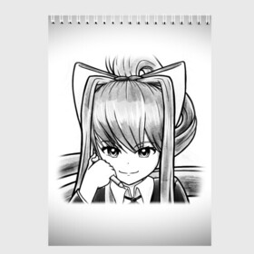 Скетчбук с принтом Doki Doki Literature Club в городе Новоалтайск, 100% бумага
 | 48 листов, плотность листов — 100 г/м2, плотность картонной обложки — 250 г/м2. Листы скреплены сверху удобной пружинной спиралью | anime | doki doki literature club | monika | natsuki | sayori | yuri | аниме | доки доки | доки доки литературный клуб | моника | нацуки | саёри | юри
