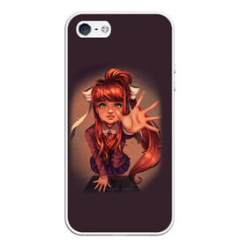 Чехол для iPhone 5/5S матовый с принтом Моника. (Monika) в городе Новоалтайск, Силикон | Область печати: задняя сторона чехла, без боковых панелей | Тематика изображения на принте: anime | doki doki literature club | monika | natsuki | sayori | yuri | аниме | доки доки | доки доки литературный клуб | моника | нацуки | саёри | юри