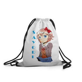 Рюкзак-мешок 3D с принтом Doki Doki SAYORI в городе Новоалтайск, 100% полиэстер | плотность ткани — 200 г/м2, размер — 35 х 45 см; лямки — толстые шнурки, застежка на шнуровке, без карманов и подкладки | Тематика изображения на принте: anime | doki doki literature club | monika | natsuki | sayori | yuri | аниме | доки доки | доки доки литературный клуб | моника | нацуки | саёри | юри