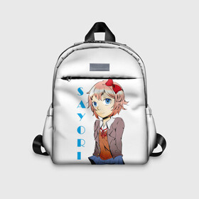 Детский рюкзак 3D с принтом Doki Doki SAYORI в городе Новоалтайск, 100% полиэстер | лямки с регулируемой длиной, сверху петелька, чтобы рюкзак можно было повесить на вешалку. Основное отделение закрывается на молнию, как и внешний карман. Внутри дополнительный карман. По бокам два дополнительных кармашка | anime | doki doki literature club | monika | natsuki | sayori | yuri | аниме | доки доки | доки доки литературный клуб | моника | нацуки | саёри | юри