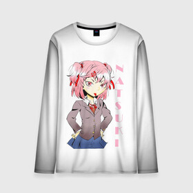 Мужской лонгслив 3D с принтом Doki Doki NATSUKI в городе Новоалтайск, 100% полиэстер | длинные рукава, круглый вырез горловины, полуприлегающий силуэт | anime | doki doki literature club | monika | natsuki | sayori | yuri | аниме | доки доки | доки доки литературный клуб | моника | нацуки | саёри | юри