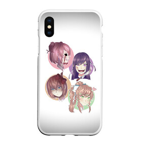 Чехол для iPhone XS Max матовый с принтом Doki Doki Literature Club в городе Новоалтайск, Силикон | Область печати: задняя сторона чехла, без боковых панелей | Тематика изображения на принте: anime | doki doki literature club | monika | natsuki | sayori | yuri | аниме | доки доки | доки доки литературный клуб | моника | нацуки | саёри | юри