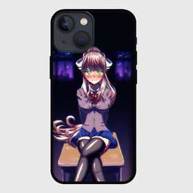 Чехол для iPhone 13 mini с принтом МОНИКА в городе Новоалтайск,  |  | anime | doki doki literature club | monika | natsuki | sayori | yuri | аниме | доки доки | доки доки литературный клуб | моника | нацуки | саёри | юри