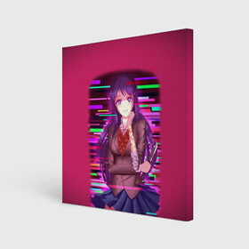 Холст квадратный с принтом Literature Club Юри (Yuri) в городе Новоалтайск, 100% ПВХ |  | anime | doki doki literature club | monika | natsuki | sayori | yuri | аниме | доки доки | доки доки литературный клуб | моника | нацуки | саёри | юри