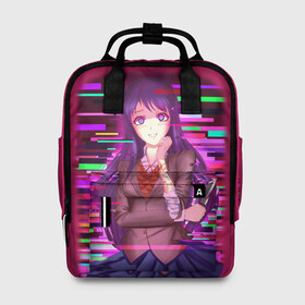 Женский рюкзак 3D с принтом Literature Club Юри (Yuri) в городе Новоалтайск, 100% полиэстер | лямки с регулируемой длиной, сверху ручки, чтобы рюкзак нести как сумку. Основное отделение закрывается на молнию, как и внешний карман. Внутри два дополнительных кармана, один из которых закрывается на молнию. По бокам два дополнительных кармашка, куда поместится маленькая бутылочка
 | Тематика изображения на принте: anime | doki doki literature club | monika | natsuki | sayori | yuri | аниме | доки доки | доки доки литературный клуб | моника | нацуки | саёри | юри