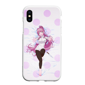 Чехол для iPhone XS Max матовый с принтом Doki Doki | Monika | Моника в городе Новоалтайск, Силикон | Область печати: задняя сторона чехла, без боковых панелей | Тематика изображения на принте: ahegao | club | doki | game | girl | girls | japan | literature | monika | natsuki | sayori | senpai | waifu | yuri | аниме | ахегао | вайфу | девушка | игра | манга | ми | мими | моника | нацуки | няшка | няшная | саери | семпай | сенпай | т