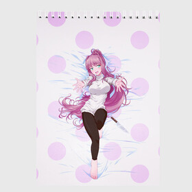 Скетчбук с принтом Doki Doki | Monika | Моника в городе Новоалтайск, 100% бумага
 | 48 листов, плотность листов — 100 г/м2, плотность картонной обложки — 250 г/м2. Листы скреплены сверху удобной пружинной спиралью | Тематика изображения на принте: ahegao | club | doki | game | girl | girls | japan | literature | monika | natsuki | sayori | senpai | waifu | yuri | аниме | ахегао | вайфу | девушка | игра | манга | ми | мими | моника | нацуки | няшка | няшная | саери | семпай | сенпай | т