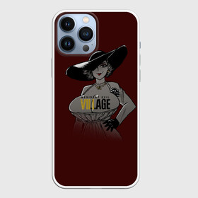 Чехол для iPhone 13 Pro Max с принтом RE Village Леди Димитреску в городе Новоалтайск,  |  | Тематика изображения на принте: 8 | dimitresku | games | horror | new | resident evil | umbrella | vampire | village | вампир | деревня | димитреску | игра | лого | надпись | обитель зла | резидент | хоррор | эвил