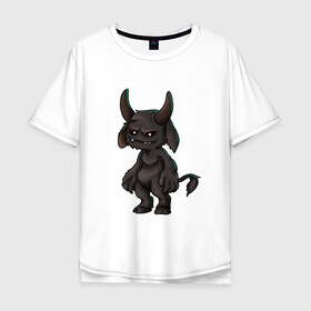 Мужская футболка хлопок Oversize с принтом The Binding of Isaac в городе Новоалтайск, 100% хлопок | свободный крой, круглый ворот, “спинка” длиннее передней части | the binding of isaac | игра | черт | чертик