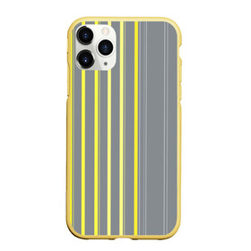 Чехол для iPhone 11 Pro матовый с принтом Желтые и серые полосы в городе Новоалтайск, Силикон |  | Тематика изображения на принте: gray | stripes | yellow | желтые | полосы | серые