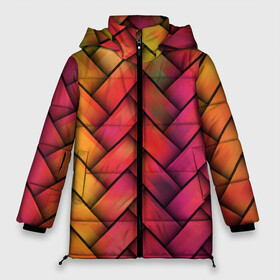 Женская зимняя куртка Oversize с принтом Colorful weave в городе Новоалтайск, верх — 100% полиэстер; подкладка — 100% полиэстер; утеплитель — 100% полиэстер | длина ниже бедра, силуэт Оверсайз. Есть воротник-стойка, отстегивающийся капюшон и ветрозащитная планка. 

Боковые карманы с листочкой на кнопках и внутренний карман на молнии | colorful | texture | twist | weave | красочный | плетенка | текстура