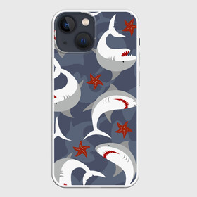 Чехол для iPhone 13 mini с принтом Акулы в городе Новоалтайск,  |  | shark | акула | акулы | клыки | море | океан | рыба