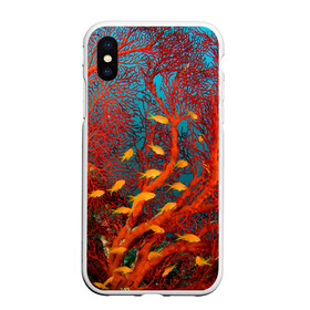 Чехол для iPhone XS Max матовый с принтом Коралловые рыбки в городе Новоалтайск, Силикон | Область печати: задняя сторона чехла, без боковых панелей | коралловые | море | океан | подводный мир | рифы | рыбки | рыбы