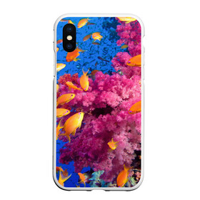 Чехол для iPhone XS Max матовый с принтом Коралловые рыбки в городе Новоалтайск, Силикон | Область печати: задняя сторона чехла, без боковых панелей | коралловые | море | океан | подводный мир | рифы | рыбки | рыбы