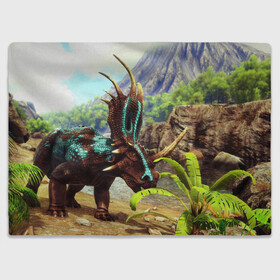Плед 3D с принтом Ark Survival АРК СУРВИВАЛ (+спина) (Z) в городе Новоалтайск, 100% полиэстер | закругленные углы, все края обработаны. Ткань не мнется и не растягивается | ark | ark survival evolved | dino | fittest | game | survival | survival of the fittest | unreal engine | арк сурвивал | выживание | динозавр | игры | симулятором выживания | сюрвивал | тродон | ютараптор