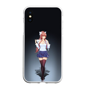 Чехол для iPhone XS Max матовый с принтом Doki Doki Literature Club Monika (Z) в городе Новоалтайск, Силикон | Область печати: задняя сторона чехла, без боковых панелей | Тематика изображения на принте: doki doki | doki doki literature club | monika | natsuki | sayori | team salvato | yuri | доки | доки доки | литературный клуб | моника | нацуки | саёри | тук тук | юри