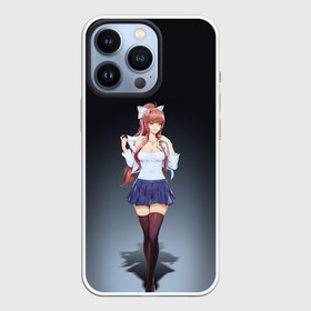 Чехол для iPhone 13 Pro с принтом Doki Doki Literature Club | Monika (Z) в городе Новоалтайск,  |  | Тематика изображения на принте: doki doki | doki doki literature club | monika | natsuki | sayori | team salvato | yuri | доки | доки доки | литературный клуб | моника | нацуки | саёри | тук тук | юри