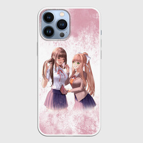 Чехол для iPhone 13 Pro Max с принтом Doki Doki Literature Club | Monika и Yuri (Z) в городе Новоалтайск,  |  | Тематика изображения на принте: doki doki | doki doki literature club | monika | natsuki | sayori | team salvato | yuri | доки | доки доки | литературный клуб | моника | нацуки | саёри | юри