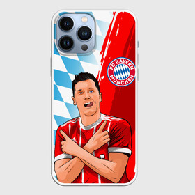 Чехол для iPhone 13 Pro Max с принтом РОБЕРТ ЛЕВАНДОВСКИ   БАВАРИЯ в городе Новоалтайск,  |  | fc bayern | football | robert lewandowski | sport | бавария | мюнхен | роберт левандовски | сборная польши. | спорт | футбол