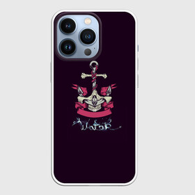 Чехол для iPhone 13 Pro с принтом Якорь из костей в городе Новоалтайск,  |  | Тематика изображения на принте: water | вода | корабли | кости | море | моряк | якорь