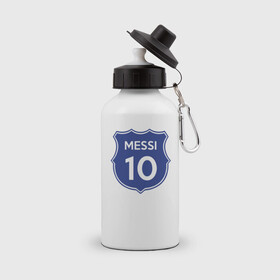 Бутылка спортивная с принтом Lionel Messi 10 в городе Новоалтайск, металл | емкость — 500 мл, в комплекте две пластиковые крышки и карабин для крепления | Тематика изображения на принте: argentina | barca | barcelona | fc barcelona | lionel messi | spain | sport | uefa | аргентина | барса | барселона | золотой мяч | игрок | испания | камп ноу | лео месси | лионель месси | мяч | спорт | тренер | уефа 