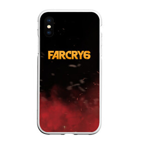 Чехол для iPhone XS Max матовый с принтом Far Cry 6 в городе Новоалтайск, Силикон | Область печати: задняя сторона чехла, без боковых панелей | Тематика изображения на принте: far cry 6 | дым | игра | лого | надпись | частицы