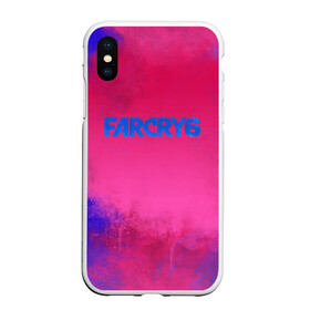 Чехол для iPhone XS Max матовый с принтом Far Cry 6 в городе Новоалтайск, Силикон | Область печати: задняя сторона чехла, без боковых панелей | Тематика изображения на принте: far cry 6 | дым | игра | лого | надпись | частицы