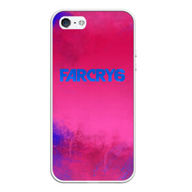 Чехол для iPhone 5/5S матовый с принтом Far Cry 6 в городе Новоалтайск, Силикон | Область печати: задняя сторона чехла, без боковых панелей | Тематика изображения на принте: far cry 6 | дым | игра | лого | надпись | частицы