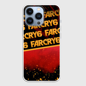 Чехол для iPhone 13 Pro с принтом Far Cry 6 в городе Новоалтайск,  |  | far cry 6 | дым | игра | капли | лого | надпись | частицы