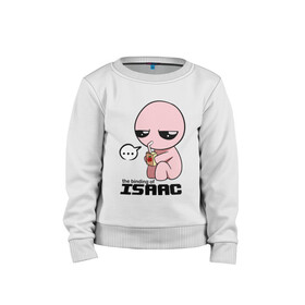 Детский свитшот хлопок с принтом Hero The binding of isaac в городе Новоалтайск, 100% хлопок | круглый вырез горловины, эластичные манжеты, пояс и воротник | binding | hero | isaac | main | герой | главный | исаак
