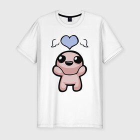 Мужская футболка хлопок Slim с принтом The binding of isaac Hero в городе Новоалтайск, 92% хлопок, 8% лайкра | приталенный силуэт, круглый вырез ворота, длина до линии бедра, короткий рукав | binding | hero | isaac | main | герой | главный | исаак