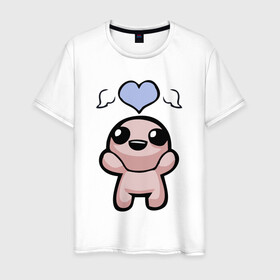 Мужская футболка хлопок с принтом The binding of isaac Hero в городе Новоалтайск, 100% хлопок | прямой крой, круглый вырез горловины, длина до линии бедер, слегка спущенное плечо. | binding | hero | isaac | main | герой | главный | исаак